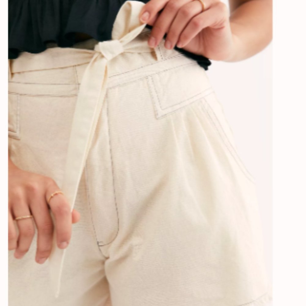 FREE PEOPLE One Penny Shorts Alabaster 10 - Picture 4 of 4